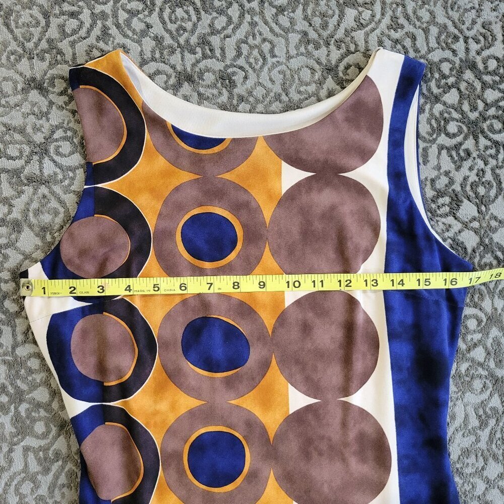 Joseph Ribkoff Mod Abstract Retro Sheath Dress Size 10 - Picture 6 of 9